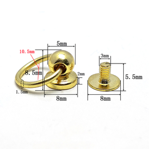 สกรูหัวพระโลหะสังกะสีอัลลอยชุบทองพร้อมโอริงสำหรับเคสโทรศัพท์มือถือและกระเป๋าถือผู้หญิง - Product Image 5