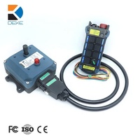 Télécommande sans fil étanche à code fixe pour grue, 24/48/220/380V, en plastique, avec émetteur-récepteur et piles AAA, portée 100-300m