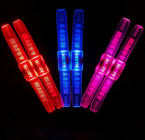 Pulsera Flash LED personalizada que brilla en la noche <span class=keywords><strong>de</strong></span> <span class=keywords><strong>Año</strong></span> Nuevo, banda para la muñeca, suministros para conciertos, Bar y fiesta - Product Image 5