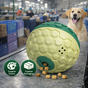 Balle de friandises pour <span class=keywords><strong>chien</strong></span> non électronique avec structure sonore mécanique, conçue pour la conformité au marché européen et américain, approvisionnement OEM, écologique - Product Image 1
