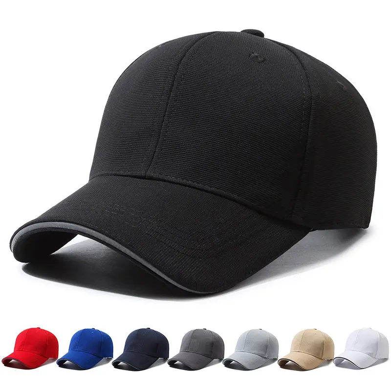 Brand Quality 6 Panel Customizable Sports Cap Embroidery Logo On Top Blank Baseball Cap Wholesale