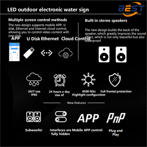 Siêu mỏng bezel kỹ thuật số Bảng menu cho cửa hàng bán lẻ & Trung tâm mua sắm với Built-in loa & 50000mAh pin IP65 đánh giá - Product Image 4