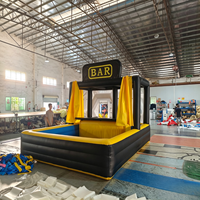 Bar flottant gonflable avec canapé et auvent, salon aquatique de luxe pour adultes, idéal pour les fêtes en extérieur, jardin, lac, yacht, bar gonflable