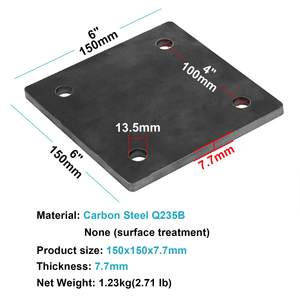 Viergaats Metalen Basisplaat 4X4 Stalen Trapdelen Met Uitstekende Stabiliteit - Product Image 2