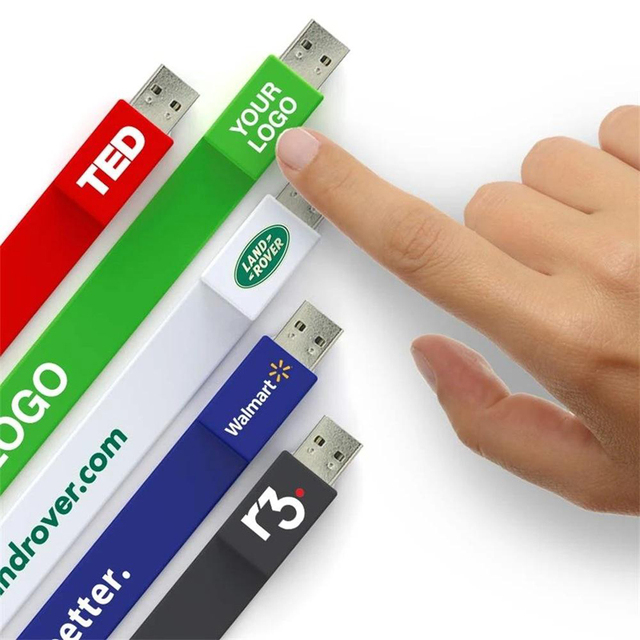 Cheap Promotional USB Bracelet 128mb to 64GB Custom LOGO USB Stick Memory Pendrive 2.0 3.0 Silicone Bracelet USB Flash Drive