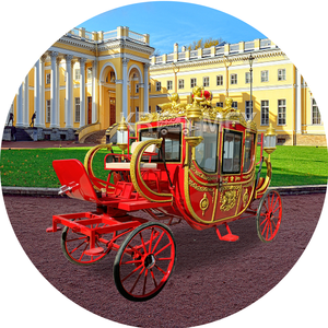 Calèche royale à 4 roues pour chevaux, 13 pieds, design personnalisé, pour mariages et visites touristiques, à vendre - Product Image 5