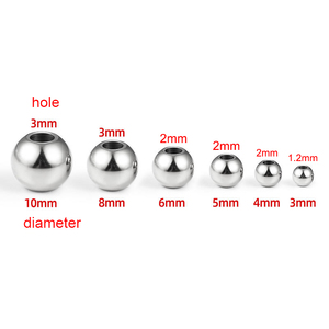 ลูกปัด<span class=keywords><strong>ส</strong></span>แตนเลสทรงกลม18K กันน้ำ - Product Image 5