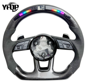 สำหรับรถออดี้รุ่นใหม่ TT TTS TTRS <span class=keywords><strong>R8</strong></span>พวงมาลัยสปอร์ตไฟ LED วัสดุคาร์บอนไฟเบอร์ - Product Image 2