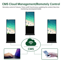 Harga grosir 43 55 inci penanda Digital Monitor sentuh vertikal pemutar iklan perangkat lunak CMS untuk promosi merek dalam ruangan
