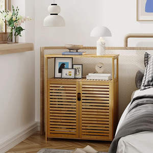 Meuble <span class=keywords><strong>de</strong></span> <span class=keywords><strong>rangement</strong></span> magnétique SYT à installation rapide en bambou pour la zone <span class=keywords><strong>de</strong></span> buanderie, étagère organisatrice à <span class=keywords><strong>porte</strong></span> coulissante pour coin <span class=keywords><strong>de</strong></span> <span class=keywords><strong>rangement</strong></span> - Product Image 1