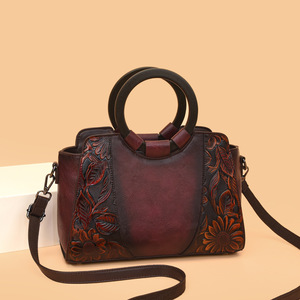 Bolsa de Ombro Feminina Tote com Estampa Esculpida, Textura Casual, Estilo Chinês, Grande Capacidade para Mulheres - Product Image 2