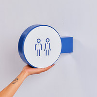 Boîte à lumière LED personnalisée, enseigne publicitaire, boîte à lumière LED en acrylique pour extérieur, boîtes à lumière rondes double face pour logo de boutique ou d'entreprise