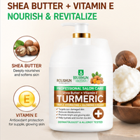 Crème hydratante triple hydratation éclatante au curcuma en vrac OIDM/OEM 1000 ml, enrichie en perles, biologique, anti-rides, pour soins de la peau africaine