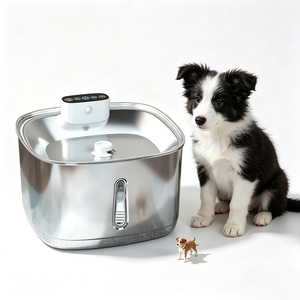 Bebedero de Agua para Mascotas de Acero Inoxidable, Apto para Varias Mascotas, con Filtración Completa y Silencioso - Product Image 1