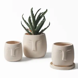 garden supplier flower pots face pot ceramic