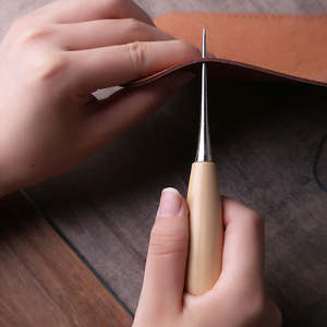 Outils en cuir faits à la main OEM industriels en gros avec manche en bois - Outils d'assemblage DIY pour accessoires en cuir Garantie de 0,5 an - Product Image 5