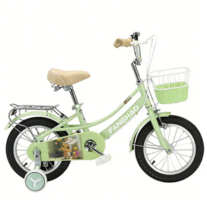 Vélo pour enfants de 12 à <span class=keywords><strong>16</strong></span> <span class=keywords><strong>pouces</strong></span> avec cadre en acier, frein à câble et pédales ordinaires, roues d'apprentissage pour filles de 3 à 8 ans - Product Image 3