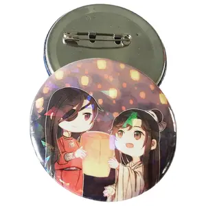Nouveau Design sans Badge de bouton Minimum épingle en métal imprimé Badge de bouton Anime