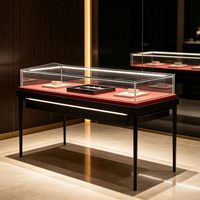 Vitrine à bijoux durable avec éclairage LED, caractéristiques écologiques et options personnalisables