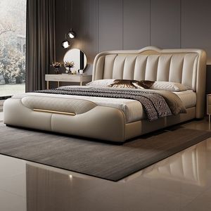 Bộ giường ngủ cao cấp sang trọng, thiết kế mới kiểu Ý, chất liệu gỗ, bọc da mềm mại, chất lượng cao, dành cho khách sạn. - Product Image 6