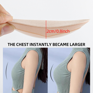 XINRUI Coussinets de poitrine réutilisables auto-adhésifs imperméables, rehausseurs perlés, confortables et invisibles, en mousse, type bande de soutien-gorge - Product Image 5