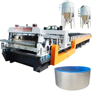 Metal Galvanized Steel Corrugated Grain Storage Silo Wall Sheet Roll Forming Machine Bending Machine for Silo Sheets