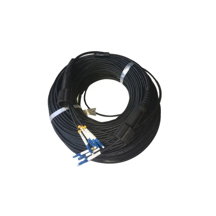 Cable óptico táctico de fibra multimodo, DLC-2FC-MM-5.0-LSZH fabricante, para Cable de fibra óptica de 10m