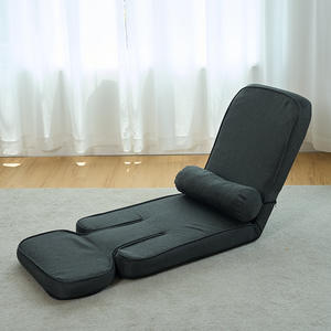 Sofá Tatami Reclinable Gris Oscuro Plegable con Soporte Lumbar para Uso en Interiores y Exteriores - Product Image 2