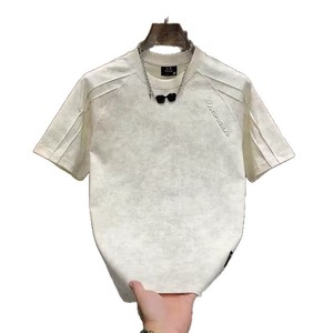 T-shirt da <span class=keywords><strong>uomo</strong></span> estiva casual a <span class=keywords><strong>mezza</strong></span> <span class=keywords><strong>manica</strong></span> con stampa tie-dye e scritta in rilievo, girocollo, ideale per il dropshipping - Product Image 5