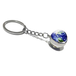Llavero Personalizado con Forma de Bola del <span class=keywords><strong>Sistema</strong></span> <span class=keywords><strong>Solar</strong></span> en 3D, Arte Cósmico, Anillos para Llaves con Planetas, Colgante para Mochila, Cristal de Vidrio con la Tierra y la Luna, Regalo - Product Image 1
