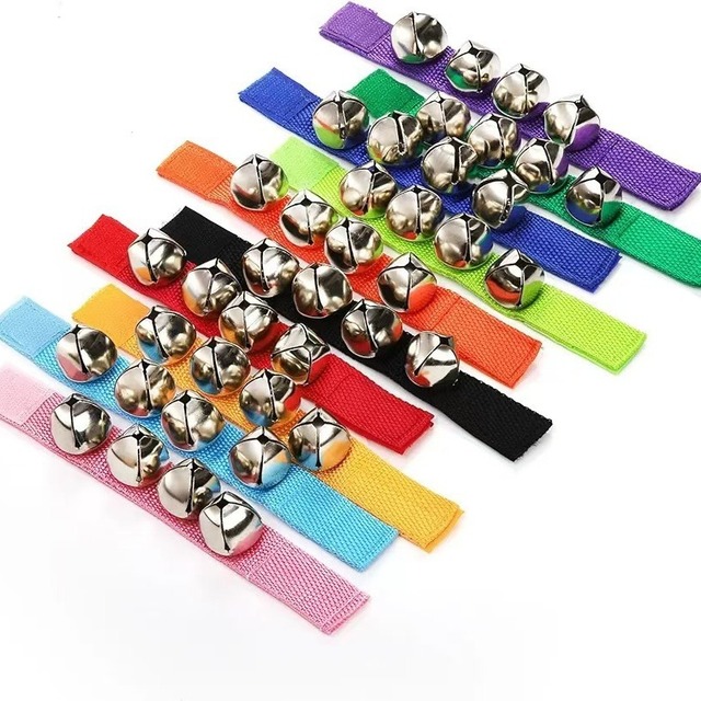 Wrist Bells Hand Bell Multiple Colors Orff Rattle Kids Instrument for Kindergarten Dance Props