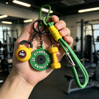 Porte-clés créatif pour le sport, haltères, kettlebells et bouteilles d'eau, porte-clés coloré personnalisé