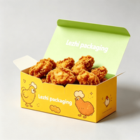 Boîte d'emballage personnalisée pour poulet frit, carton alimentaire à emporter, hot-dog coréen à emporter, burger français, boîte en papier pour poulet frit, restauration rapide