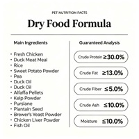 Nourriture sèche pour chiens de petite race, 30% de protéines, mini croquettes, faciles à mâcher, santé digestive, vitamines, emballage personnalisé OEM