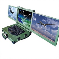 Laptop Tangguh T560W3 Layar Tiga 3x15.6 Inci Notebook Industri Portabel