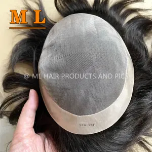 Mono Pu Durabel Men Toupee 1b Straight Toupee Man Daily Use Toupee 6''