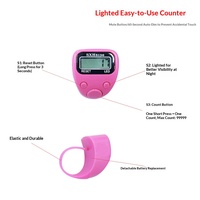 Mini calculatrice électronique intelligente avec écran LED, compteur de doigts pour musulmans, format compact, s'adapte à un anneau, pour la prière