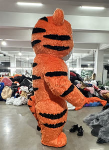 オレンジ色インフレータブル2-3m漫画キャラクタータイガーマスコットコスチューム動物服コスプレタイガー面白いインフレータブル毛皮スーツセール - Product Image 3