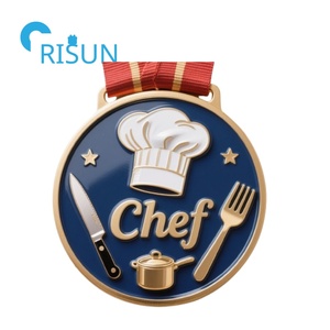 Médaille de cuisine personnalisée en fonte, chapeau de chef pâtissier, prix, médaillon, trophée de cuisine, médailles de récompense - Product Image 2