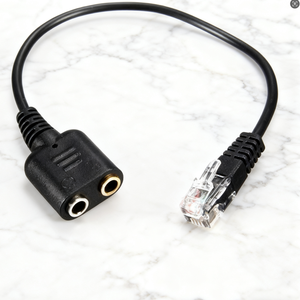 Conector de audio dual de 3,5mm hembra <span class=keywords><strong>a</strong></span> <span class=keywords><strong>macho</strong></span> <span class=keywords><strong>RJ9</strong></span> Cable <span class=keywords><strong>adaptador</strong></span> de enchufe para computadora auriculares teléfono - Product Image 3
