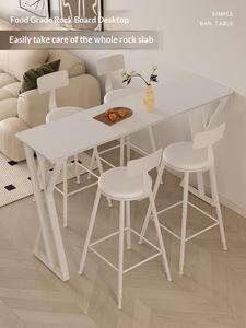 Comptoir <span class=keywords><strong>de</strong></span> <span class=keywords><strong>bar</strong></span> moderne pour usage domestique, style crème, pour balcon, petit comptoir <span class=keywords><strong>de</strong></span> <span class=keywords><strong>bar</strong></span> décontracté, <span class=keywords><strong>table</strong></span> haute simple, comptoir <span class=keywords><strong>de</strong></span> <span class=keywords><strong>bar</strong></span> blanc pur pour cuisine - Product Image 4