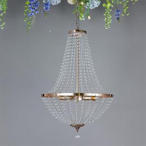 Lampada Decorativa di Lusso <span class=keywords><strong>Lampadario</strong></span> di Cristallo Retrò Francese Adatto per Illuminazione di Hotel Matrimoni Soggiorni Lampada da Soffitto con Catena di Cristallo - Product Image 2