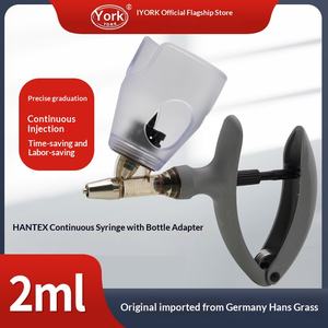 <span class=keywords><strong>Seringue</strong></span> vétérinaire en plastique Hankusas importée, style E, à injection continue avec insert de flacon, 2 ml/5 ml, pour la vaccination des porcelets - Product Image 3