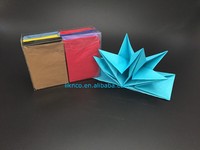 Serviettes de table décoratives à motifs artistiques, imprimées en couleur, pliables, jetables, vente en gros