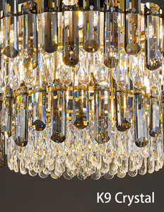 Pha lê sang trọng <span class=keywords><strong>LED</strong></span> Đèn chùm trần pha lê Bắc Âu trần chiếu sáng đèn chùm cho phòng khách Đèn trần - Product Image 6