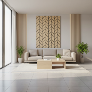 Panel Acústico de Madera para Interiores, Insonorizante, de Chapa de Madera, Buen Precio, Paneles de Listones de Madera Utilizados en Proyectos Acústicos de Paredes de Oficina, Fábrica China - Product Image 1