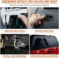 Hardtop pour camionnette OLIVER compatible Ford Ranger 2019-2025 avec tente arrière éclairée, verrouillable, sans perçage, fenêtre de 6 pieds, Chine