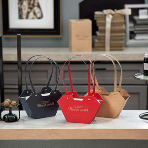 Kotak Hadiah Lipat Premium dari Karton dengan Motif Bunga, Warna Putih, Dilengkapi Lapisan UV, Bentuk Khusus untuk Toko Bunga - Product Image 2