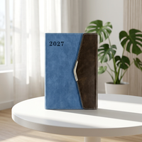 Carnet de notes promotionnel personnalisé en cuir rigide A5/A4 pour bureau, 100 feuilles, édition 2027