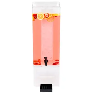 Großhandel Custom Large Plastic Saft behälter Acryl Frozen Beverage Dispenser mit Eis schlitz